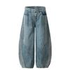 Pantalones Deportivos Casuales de Pierna Recta y Pierna Ancha con Lavado Pesado de Mezclilla Magic Bear American High Street Ro para Hombres y Mujeres