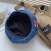 Boina de Mezclilla Nueva para Mujer de Otoño con Diseño de Corazón, Gorra Octagonal de Pintor, Estilo Japonés, Circunferencia de Cabeza Grande, Sensación de Alta Gama