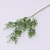 Adornos decorativos de plantas verdes artificiales de eucalipto de plástico, ramas de hoja de dinero, plantas artificiales, ramas artificiales, flores artificiales