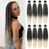 Cabello de Ganchillo Sintético Trenzado Ez Comercio Exterior Fábrica Transfronteriza Trenzas Largas Rectas Europeas y Americanas Hechas Listas