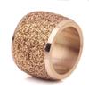 Anillo de Acero Inoxidable Mate de Oro de 18 Quilates de 16 mm, Nuevo Modelo de Venta Caliente Transfronteriza Europea y Americana, Anillo de Moda Vintage de Acero de Titanio, Venta al por Mayor