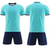Uniforme de Futebol Completo Atacado Personalizado Masculino e Feminino Treinamento Manga Curta Uniforme de Time Competição Esportiva Estudantil Respirável Secagem Rápida Camisa de Futebol