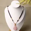 Collar de Amuleto Budista Tailandés con Cuentas de Amatista, Cadena para Suéter, Versátil Amuleto Thangka de Cristal y Jade