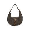 Bolso de Mujer 2024 Verano Nueva Moda Bolso de Hombro Texto PU Bolso Sobaco Nicho Herrajes Borla Bolso Media Luna