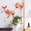 Adesivos de Parede de Golfinho Rosa em Desenho Animado Transfronteiriços para Quarto de Crianças, Banheiro, Parede de Vaso Sanitário, Decoração de Casa, Autoadesivo