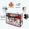 Bolsa de mano transparente de PVC con cremallera para guardar ropa, mantas, juguetes, chaquetas de plumas, edredones, organización de armarios, bolsa de almacenamiento