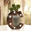 Luzes Decorativas Criativas para Quarto Presente Lâmpada de Letra em Madeira Maciça Branca Luzes Decorativas LED