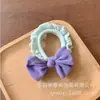 Color Caramelo Estilo Coreano Moño Volante Patchwork Color Goma para el Cabello 2026 Juvenil Cola de Caballo Alta Moda Anillo Toalla Cuerda para el Cabello Mujer