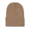 Gorro de Punto de Color Sólido Estilo Coreano para Otoño e Invierno, Color de Logo Personalizable, Gorro Cálido Retro tipo Cúpula, Gorro de Punto para Exteriores, Gorro de Moda para Clima Frío