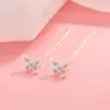 Pendientes de Mariposa de Zirconia Colorida de Temperamento para Mujer Verano Diseño de Nicho Pendientes de Lujo Ligero Pendientes Nuevos de Moda para Mujer