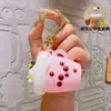 Chá de Leite Criativo Squishy Brinquedo para Alívio de Estresse Pingente de Chaveiro Desenho Animado Chaveiro de Carro Pingente de Bolsa Atacado