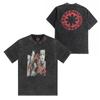 Red Hot Chili Peppers Pimenta Vermelha banda Americano retrô Vintage lavado batik desbotado T