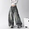 Jeans Retro de Estampado Completo de Estrellas para Mujer, Nuevo Diseño de Otoño, Pantalones Anchos Rectos Sueltos, Pantalones Scimitar