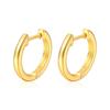 Pendientes Elle Mosha de oro de 18 quilates con baño de cobre, estilo coreano, sencillos y elegantes, con diseño geométrico brillante y hebilla para mujer.