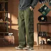 Mono para Hombre Primavera y Otoño Nuevo High Street Ins Marca Popular Pantalones Casuales Sueltos Moda Masculina Pantalones Rectos Multibolsillos