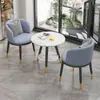 Varanda Lazer Mesa e Cadeira Pequena de Camada Dupla Internet Celebridade Simples Moderna Mesa de Chá e Cadeira Combinação Hotel Uma Mesa e Duas Cadeiras Terno de Três Peças