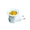 Lâmpada de parede plug-in com soquete de rosca E27 branco, cano branco, com interruptor, soquete de rosca E27, lâmpada noturna E27