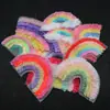 Parche Bordado 3D de Arcoíris para Ropa Infantil, Decoración de Falda y Sombrero, Parche de Bordado DIY Hecho a Mano