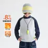 Casa da Hai Ma 10A Camiseta Base Antibacteriana Manga Longa 2026 Roupas Infantis Novas Outono/Inverno Roupas Estilosas Tendência