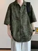 Camisa de manga corta estampada para hombre y mujer, estilo nuevo de verano, fina y holgada, casual y versátil