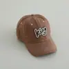Boné de Baseball Infantil Novo Atacado Tendência Letra King Proteção Solar para Meninos Boné de Baseball Jeans Lavado para Meninas