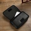 Nueva Bolsa de Cintura Negra para Teléfono Móvil de Negocios para Hombre, Multifuncional de Doble Capa, Bolsa Cuadrada Pequeña, Cartera de Regalo para Monedas