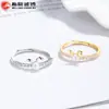 Anillo de Orejas de Conejo de Plata 925 con Perla de Agua Dulce para Mujer, Anillo Abierto de Nicho de Alta Gama con Circonita, Regalo de Navidad