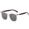 Gafas de Sol Vintage Team Marco Grande para Mujer Alto Sentido Cuadradas Imitación Madera Gafas de Sol Hombres Estilo Coreano Adelgazantes Marco de Gafas que Cambia de Color