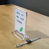 Soporte Promocional Inclinado de Acrílico Negro Almacenamiento de Información Extraíble Soporte para Teléfono Móvil Pantalla de Páginas a Color de Escritorio