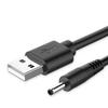 Cable de carga de ventilador pequeño cable de alimentación de agujero redondo instrumento de limpieza lámpara de escritorio linterna cable de datos USB a 3511 cabeza redonda 5V