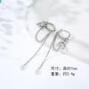 Pendientes de Borla con Diamantes de Zirconia Completos de Oso Diseño de Nicho de Alta Gama Lujo Ligero Elegante Pendientes de Oso Marrón con Circonia en Forma de Corazón