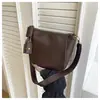 Casual Color Puro Mujer 2025 Nueva Moda Retro Gran Capacidad Otoño Casual Correa Ancha de Hombro Un Solo Hombro Cruzado Bolso de Mujer