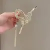 Pinza Elegante de Flor de Perla Estilo Coreano para la Parte Trasera de la Cabeza, Pinza de Garra Femenina, Pinza de Tiburón, Pasador de Gama Alta, Accesorio para el Cabello