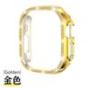 Adecuado para Apple Watch Series 12/11/10 Funda Protectora de Caja de Reloj Hueca de una Sola Fila Galvanizada