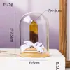 Columna de Cristal Natural Transfronteriza Flor Eterna Adorno de Tapa de Vidrio Prisma Hexagonal de Cristal Hecho a Mano DIY Flor Seca Regalo Creativo