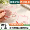 Fabricante Personaliza Notas Adesivas Quadradas para Pets, Abas Marcadoras Transparentes à Prova d'Água e Duráveis, Adesivos para Marcação de Mensagens, Suporta Personalização