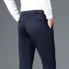 Primavera 2026 Lana Seda Regular Mediana Espesor Casual de Negocios Pantalones de Vestir para Hombre Pantalones Formales Pantalones Elásticos para Hombre