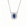 Collar de Piedra Natural Diciembre Birthstone para Mujer Plata S925 Colgante de Piedra de Colores Cruz Europea y Americana Transfronterizo Más Vendido Fábrica al por Mayor