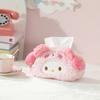 Funda de Pañuelos de Peluche Kuromi Melody Caricatura Linda Decoración de Escritorio para el Hogar Caja de Pañuelos Caja de Pañuelos para Niñas