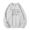 Nueva colección de otoño e invierno: sudadera para mujer de cuello redondo, forrada de polar, engrosada, con estampados de letras y cachorro de caricatura, top casual de corte holgado