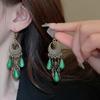 Nuevos Pendientes Antiguos de Estilo Chino Súper Hada Flor de Bambú Borla de Perlas Gancho para la Oreja Explosiones Estilo Chino Pendientes Combinables Pendientes