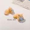 Dibujo Animado Lindo Resina Flock Gatinho Comiendo Pez DIY Corazón de Niña Flequillo Lateral Pinza Pinza de Pico de Pato Accesorios para el Cabello