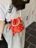 Bolso Pequeño de Seda Plegado de Moda Europeo y Americano para Mujer 2025 Verano Nuevo Bolso Bandolera Diagonal con Cadena de Perlas