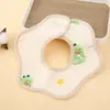 Babador para recém-nascido de gaze de algodão, toalha de bebê impermeável, macio, absorvente, babador de pétala infantil anti-sujeira