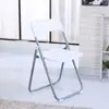 Cadeira Dobrável Elegante e Simples Cadeira Branca para Eventos de Exposição Cadeira para Conferências e Banquetes Cadeira Dobrável Simples para Casa