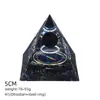 Pirâmide de Cristal Natural 5cm Estilo Europeu e Americano Decoração de Mesa para Casa e Escritório Ornamento de Pirâmide de Resina para Yoga Meditação
