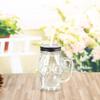 Taza con Asa de 500 ml Taza Mason de Gallo Vaso de Vidrio Transparente con Tapa Taza para Bebidas Frías para Té con Leche Taza para Bebidas Vaso para Beber Té