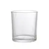 Taza de vidrio para vela perfumada personalizada, diseño simple con tapa, recipiente de vidrio de cera de soja, taza de vela de boca ancha, taza de vela de vidrio