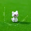 Micro-paisagem Gatinhos Pretos e Brancos Fofos Raposas Animais Pequenos Série Jardinagem Paisagismo DIY Acessórios Decorativos Pequenos Enfeites