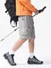 Pantalones cortos de trabajo estilo americano para hombre, pantalones casuales de verano finos y holgados de longitud media, pantalones cortos deportivos de seda helada de secado rápido
